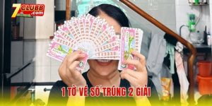 1 tờ vé số trúng 2 giải